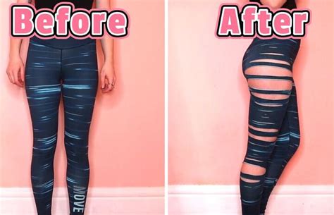 How to DIY Awesome Cut-out Leggings or Tights | Upstyle