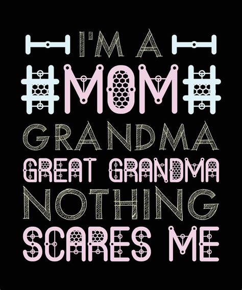 Im A Mom Grandma Great Nothing Scares Me Mothers Day Ts T Shirt