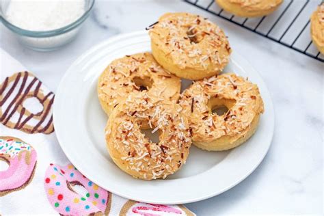 Coconut Doughnuts With Salted Caramel Icing