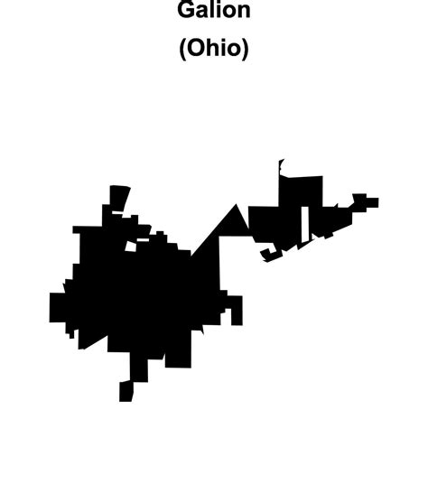Galion, Ohio blank outline map 56077215 Vector Art at Vecteezy