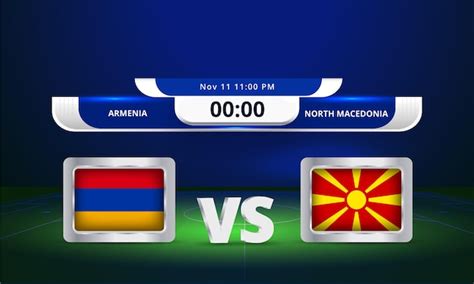 Premium Vector Fifa World Cup 2022 Armenia Vs North Macedonia