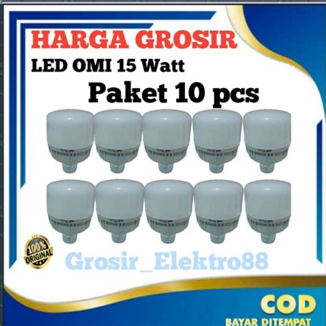 Jual Lampu LED OMI Capsule Jumbo 15 Watt Super Terang Paket 10 Pcs