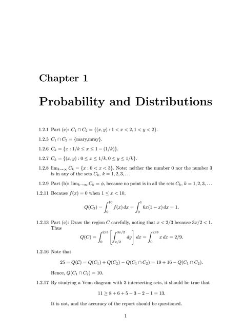 Introduction To Mathematical Statistics 7th Edition Hogg Solutions