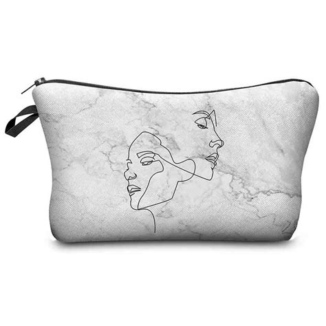 Criativa Simples Cosmetic Bag Engra Ado De Higiene Pessoal Bolsa Moda