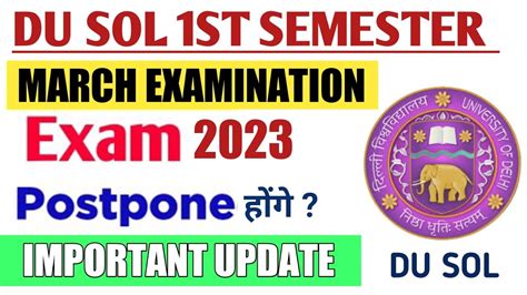 Du Sol First Semester Mach Exam 2023 Postpone हग य नह जनए Sol