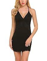 Adome Women S Full Slip Modal Sleepwear Strap Nightgown V Neck Chemise Lace Lingerie At Amazon