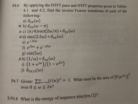 Solved By Applying The DTFT Pairs And DTFT Properties Given Chegg