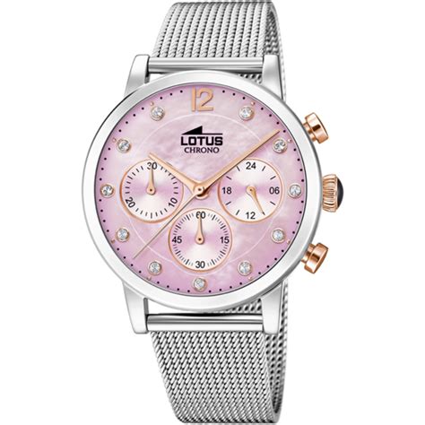 Reloj De Mujer Lotus Trendy Con Esfera Rosa