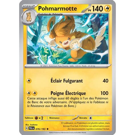 Pohmarmotte Carte Pok Mon Rare Neuve Vf