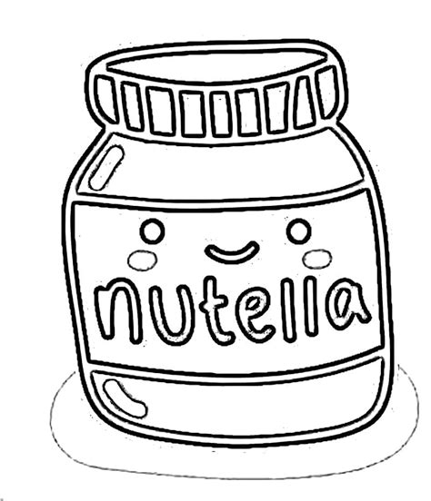 Desenhos de Pote de Nutella Grátis Para Crianças para Colorir e