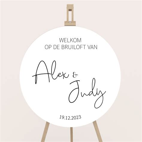 Welkomstbord Bruiloft Een Warm Welkom Voor Je Bruiloftsgasten