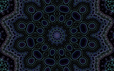 Dark Purple Blue Pattern Fractal Lines Shapes Abstraction 4k Hd