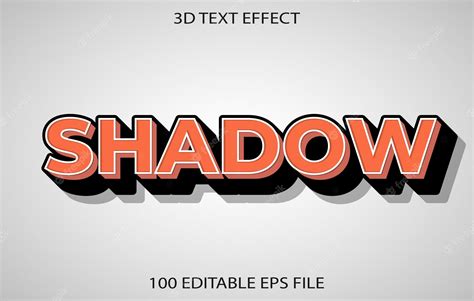 Premium Vector Shadow Editable 3d Text Effect 3d Text Style 3d Font Style Editable Font Effect