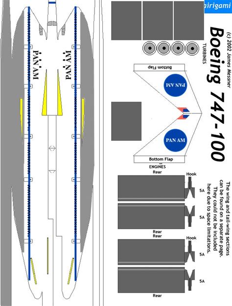 Airigami PAN AM 747 100 Paper Airplane Model