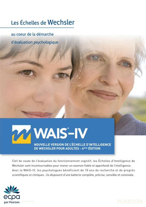 PDF Les Échelles de Wechsler ECPA WAIS IV se révèle être pour les