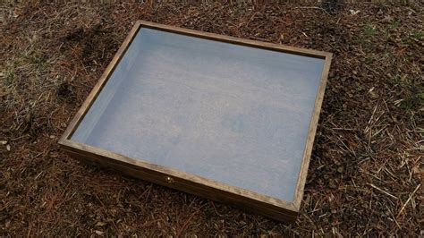 Extra Large Size Wooden Shadow Box Display Case With Hinged