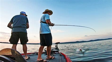 Catching Topwater Bass In The Fall Lake Guntersville Youtube