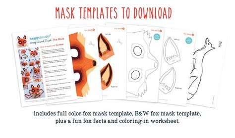 Fox Mask Template DIY No Sew Mask Pattern Instantly Make A Paper Fox