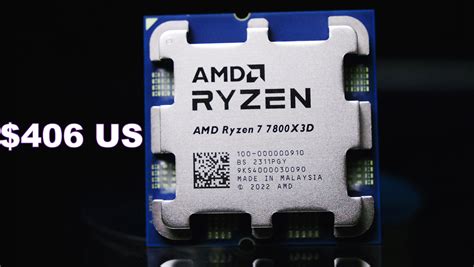 AMD Ryzen 7 7800X3D Now Available For $406 US, 10% Below MSRP