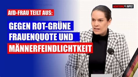 Afd Frau Gegen Rot Gr Ne M Nnerfeindlichkeit Und Absurde Frauenquoten