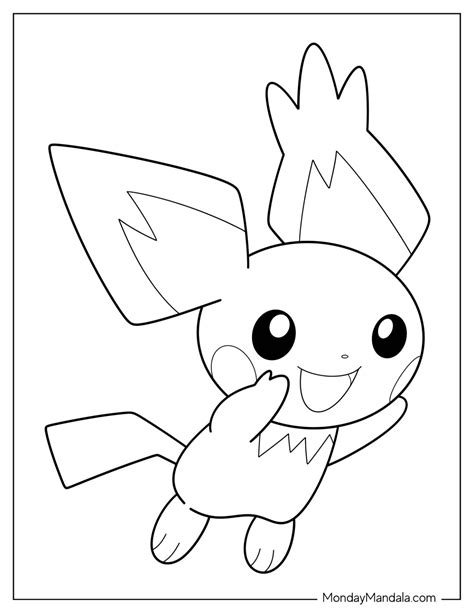 20 Pichu Coloring Pages Free Pdf Printables