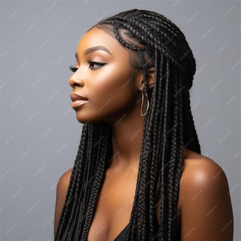 Premium Photo | A woman with braids in her hair