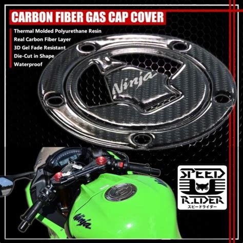 Ninja Zx R R R Z Real Carbon Fiber Gas Tank Fuel Cap Cover