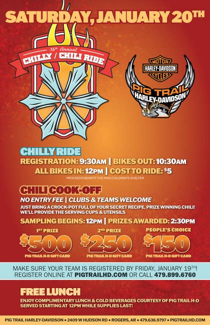 Chilly Chili Ride Cook Off Pig Trail Harley Davidson