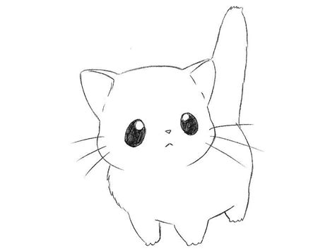 🥇 🥇 Dibujo De Gatito Kawaii Para Imprimir Y Colorear【2021】 Dibujos De Colorear