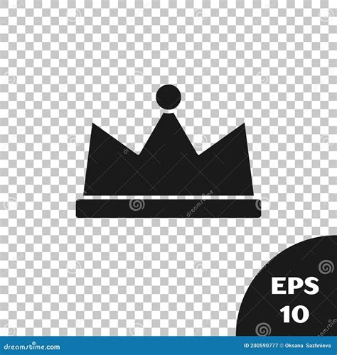 Icono De La Corona Negra Aislado En Fondo Transparente Vector