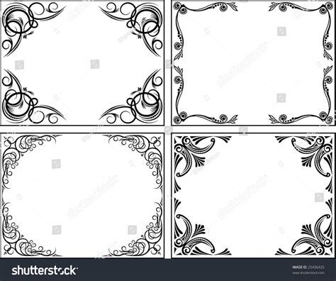 Four Classical Decor Frames Stock Vector Royalty Free 25436425