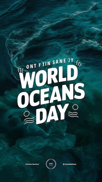 Lets Save Our Oceans World Oceans Day Design With Underwater Ocean