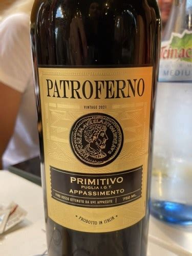 Patroferno Appassimento Primitivo Vivino