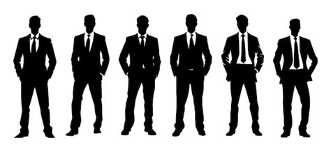 Premium Vector | Silhouette of standing businessman isolated on white ...