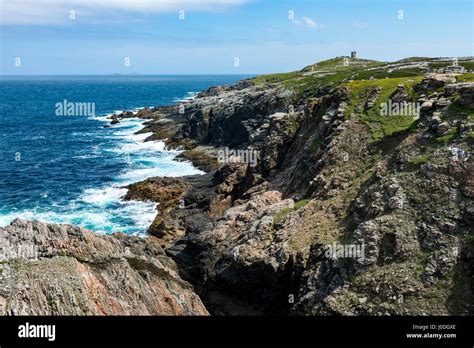 The lighthouse and cliff scenery at Malin Head, Inishowen Peninsula ...