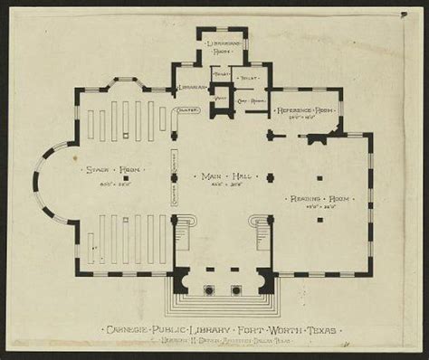 Carnegie Library Blueprints Fort Worth Texas