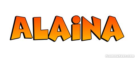Alaina Logo Free Name Design Tool From Flaming Text