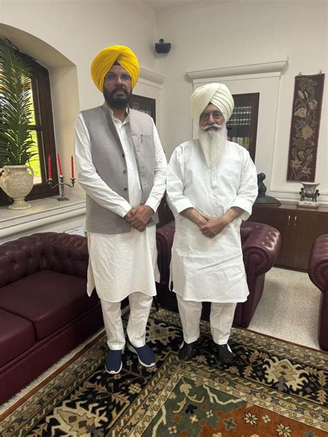 Minister Of NRI Affairs Of Punjab S Kuldeep Singh Dhaliwal With Baba