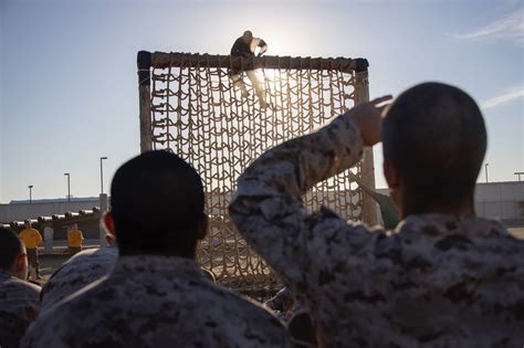 A U S Marine Corps Drill Instructor With Fox Company Nd Recruit