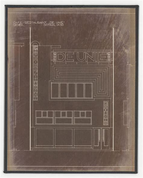 Ground And First Floor Plans For Café De Unie Rotterdam Netherlands