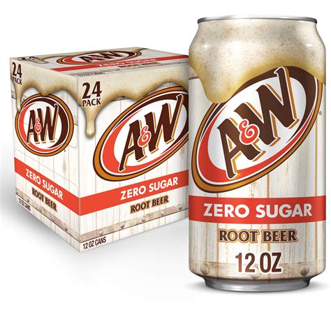 A W Zero Sugar Root Beer Soda Fl Oz Cans Pack Walmart