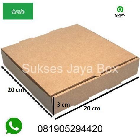 Jual Kardus Dus Box Pizza Jam Dinding Pakaian Donut 20x20x3cm