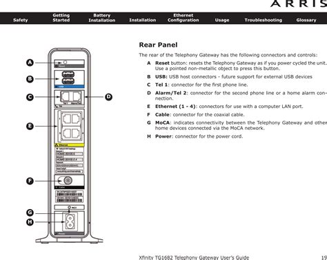 ARRIS TG1682-2 Touchstone Wireless Telephony Gateway User Manual Xfinity TG1682G CT Telephony ...