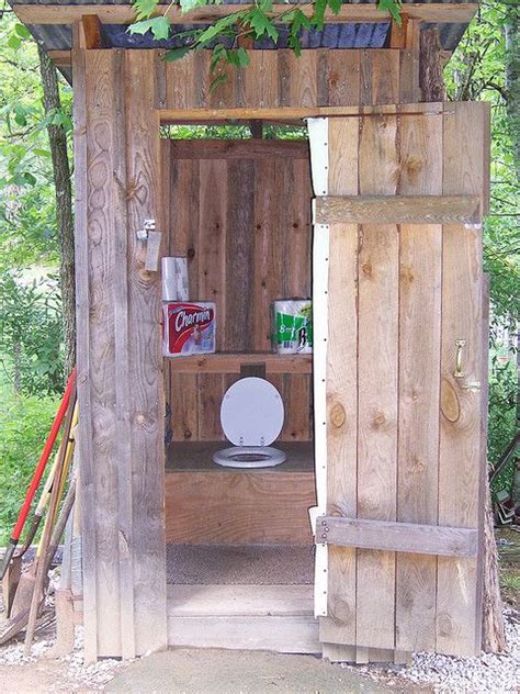 His Outhouse Outhouse Bathroom Outdoor Bathroom Design Outhouse