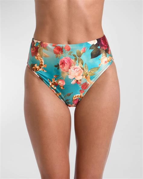 Lagence Vanessa Roses High Waist Bikini Bottoms Neiman Marcus