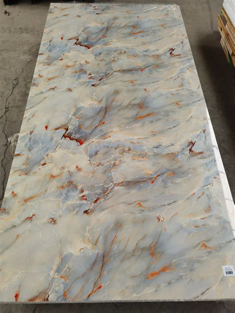 PVC Marble Slabs Wall Covering UV Board 1220 2440 3mm Spc Interior Wall