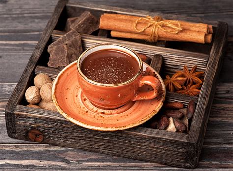 HD Wallpaper Food Hot Chocolate Cinnamon Cup Marshmallow Wallpaper Flare