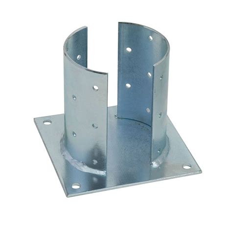 Bracket For Fixing Round Poles On Concrete