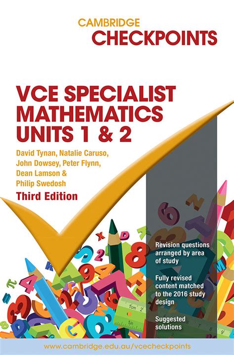 Cambridge Checkpoints Vce Specialist Mathematics Units E Second