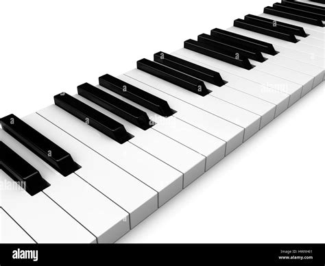 Abstract 3d Illustration Of Piano Keys White Background Stock Photo Alamy